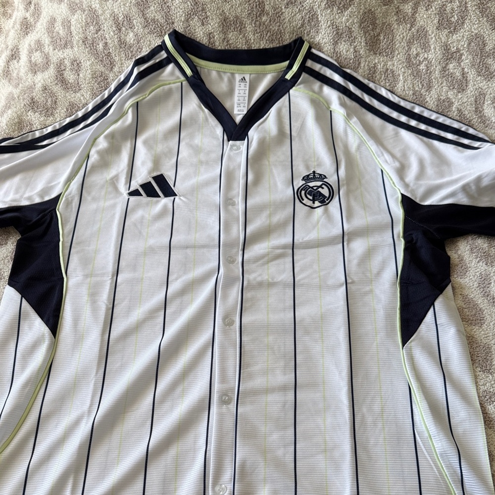Real Madrid baseball Striped Men's Jersey